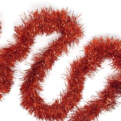 Allgala Rote Lametta-Girlande, 15,2 m, Weihnachten, Metallfolie, Lametta-Girlande, Dekoration f&uuml;r Urlaub, Baum, Wandschiene, Zuhause, B&uuml;ro, Veranstaltung, Herbst, Erntedank-Dekoration