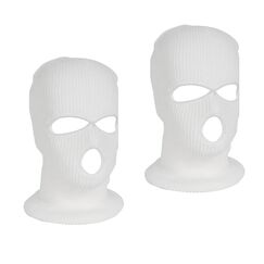 LINSOCLE 2pcs Balaclava - 3-Loch Sturmmaske, Gestrickte Sturmhaube, Multifunktionsmaske, Skim&uuml;tze f&uuml;r Motorrad und Fahrrad