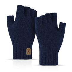 JUNRUI Fingerlose Handschuhe, Handschuhe ohne Finger Winter Warme Strickhandschuhe Arbeiten Camping Wandern Laufen Radfahren Fahren f&uuml;r Herren und Damen