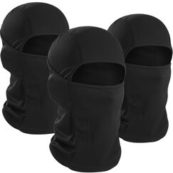 WTACTFUL 3 St&uuml;ck Sturmhaube Motorrad Sommer Herren Sturmmaske Balaclava Damen Ski Maske Winter Atmungsaktiv Winddicht f&uuml;r Skifahren Snowboarden Motorradmaske Fahren Fahrrad Gesichtsmaske Schwarz