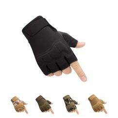 HYCOPROT Halbfinger Handschuhe Outdoor Motorrad Leichte Atmungsaktive Sporthandschuhe f&uuml;r Fahrrad Wandern Felsklettern