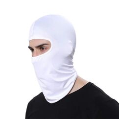 LEAGY 2Pack Candy Color Ultrad&uuml;nne Ski-Gesichtsmaske Ideal unter einem Fahrrad Warme Sturmhaube, Skim&uuml;tze Sturmhaube Skullies M&uuml;tzen (Wei&szlig;)