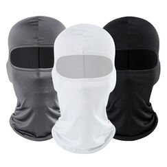 SKHAOVS 3 St&uuml;ck Sturmhaube f&uuml;r Herren Damen, Schwarz+Wei&szlig;+ Grau D&uuml;nn Skimaske, Balaclava, Atmungsaktiv Gesichtshaube Sturmmaske, Motomaske, UV Schutz, Einheitsgr&ouml;&szlig;e, f&uuml;r Outdoorsports (3 St&uuml;ck)