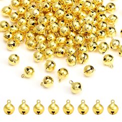 Naler 120 St&uuml;ck kleine Gl&ouml;ckchen 12 mm Gl&ouml;ckchen aus Metall Jingle Bells f&uuml;r Weihnachten/Dekoration