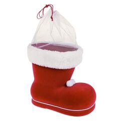 Idena 8550022 - Nikolausstiefel, Rot, Nikolaus, zum Bef&uuml;llen, Geschenk, Verpackung, Weihnachten