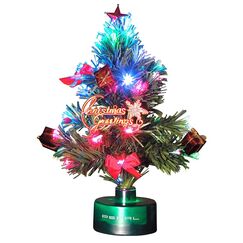 PEARL Weihnachtsbaum Auto: LED-Weihnachtsbaum mit Glasfaser-Farbwechsler (LKW, Tannenbaum LED, Weihnachtsbaumbeleuchtung kabellos)