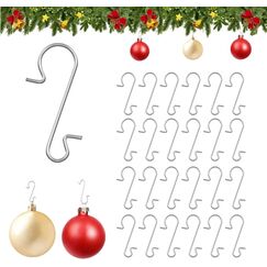 Naler 120 Kugelaufh&auml;nger S Haken Klein Schnellaufh&auml;nger f&uuml;r Weihnachtskugel Silber