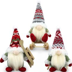 Gehydy Weihnachtswichtel 3er Set Wichtel Figuren Weihnachten Dekoration Weihnachtsdeko Christmas Decorations Wichtel Zubeh&ouml;r f&uuml;r Home K&uuml;che Deko