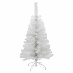 K&uuml;nstlicher Weihnachtsbaum wei&szlig; inklusive Metall St&auml;nder - 90 cm - Kunst Tannenbaum mit Baumst&auml;nder klappbar - Weihnachtsdeko Christbaum Schneetanne Weihnachtstanne Kunstschnee Tanne unecht