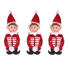 Elves Behavin' Badly Weihnachtself mit 30,5 cm langen Beinen, weiches Vinyl-Gesicht, mit Hut und Etikett (30,5 cm 3 St&uuml;ck)