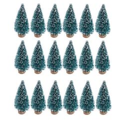 Sunreek 24 St&uuml;ck k&uuml;nstliche Mini Weihnachten Sisal Schnee Frost B&auml;ume, Kunststoff Winter Schnee Ornamente B&auml;ume