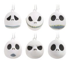Hallmark Disney Tim Burton's The Nightmare Before Christmas Jack Skellington Heads Miniature Christmas Ornaments, Set of 6
