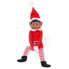 Elves Behavin Badly Elf Of Colour mit Vinyl-Gesicht und weichem K&ouml;rper, 30,5 cm (12 Zoll) &ndash; Weihnachtselfe (braune Elfe), Einheitsgr&ouml;&szlig;e