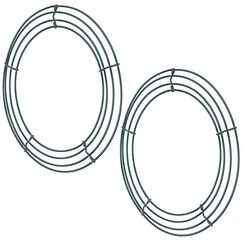 Drahtkranzrahmen, 2 St&uuml;ck, f&uuml;r die Herstellung von Ringen, gr&uuml;n, f&uuml;r Neujahrs- und Valentinstagdekoration (12 Zoll)
