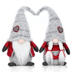 EKARSEN Handgemachte Paar Wichtel Gnom s&uuml;&szlig;e Skandinavische Tomte Weihnachtsdeko Puppen f&uuml;r Weihnachten Neujahr Ostern Valentinstag