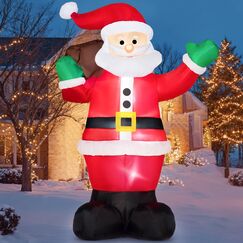 Joiedomi 1.8M/ 6FT Weihnachten aufblasbare Santa mit Geschenk-Sack, Blow Up Xmas aufblasbare Dekorationen mit Build in LEDs f&uuml;r Weihnachtsdekoration, Yard Outdoor Garden Lawn Winter Dekorationen