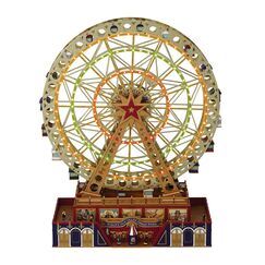 Mr. Christmas World's Fair Grand Riesenrad musikalische animierte Weihnachtsdekoration f&uuml;r den Innenbereich, 38,1 cm, Gold
