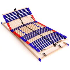 stabiler Lattenrost 100% BUCHE - Kopf- und Fu&szlig;teil verstellbar - SCHULTERFR&Auml;SUNG, 7 Zonen, 42 Federleisten, H&auml;rteregulierung, Mittelgurt - VARIO PLUS SLEEP BEST 42&reg; unmontiert (130x190cm)