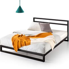 Zinus Trisha 7 Inch Platforma Bed Frame with Headboard/Mattress Foundation/Box Spring Optional/Wood Slat Support, Full