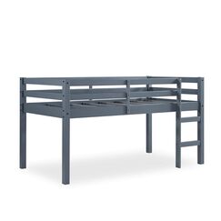 DHP Milton Twin Hochbett, platzsparendes Design, Kiefer massiv, wei&szlig; lackiert