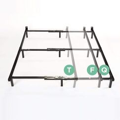 Zinus Compack Verstellbares Bettgestell aus Metall, 17,8 cm St&uuml;tzbettgestell f&uuml;r Boxspring- und Matratzenset, Twin/Full/Queen, Schwarz