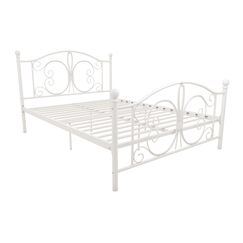 DHP Bombay Metallbett Wei&szlig; Doppelbett