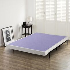 Zinus Edgar 4 Inch Low Profile Wood Box Spring/Mattress Foundation, King