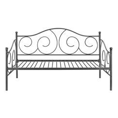 DHP Victoria Daybed Metallrahmen, multifunktional, inkl. Metallleisten, Doppelgr&ouml;&szlig;e, bronzefarben Schlafcouch Twin dunkelgrau