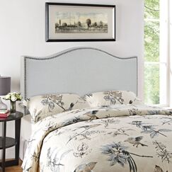 Modway lexmod Curl Nailhead gepolsterten Kopfteil, Textil, grau, Queen