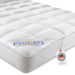 PROCAVE Micro-Comfort Matratzen-Bett-Schoner wei&szlig; 70x220 cm mit Spannumrandung | H&ouml;he bis 30cm | Auch f&uuml;r Boxspring-Betten und Wasser-Betten geeignet | Microfaser | 100% Polyester | Matratzen-Auflage