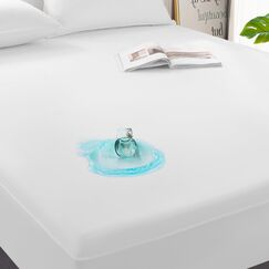 GRT Matratzenschoner 90x200 cm Topper 1er Set, Spannbettlaken Matratzenauflage f&uuml;r Matratzen Topper bis 30 cm, Wasserdicht N&auml;sseschutz Matratzenbezug, TPU Matratzenschutz Inkontinenzauflage Wei&szlig;