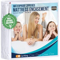 Utopia Bedding Zippered Mattress Encasement - Waterproof Mattress Protector (California King)