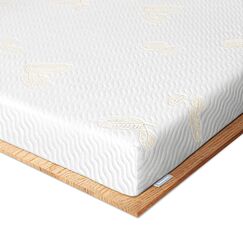 Newentor&reg; Dual-Layer Memory Foam Mattress Topper - Generous Thickness Mattress Topper Small Double Bed with Back Support - Mattress Topper for Sofa Bed, Caravan, Hard/Old Mattress, Small Double White