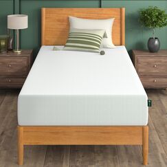 Zinus 25,4 cm Green Tea Memory Foam Matratze/CertiPUR-US Zertifiziert/Bed-in-a-Box/druckentlastend, Twin, Wei&szlig;