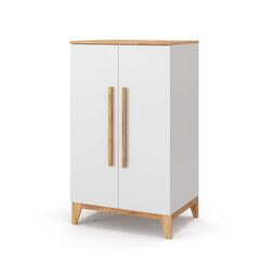 VitaliSpa Kinderkleiderschrank Malia, Wei&szlig;, 70 x 120 cm, mit Einlegeb&ouml;den und Kleiderstange zur flexiblen Aufbewahrung