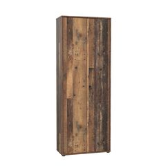 FORTE TEMPRA 2 Schrank 70 80, 2-t&uuml;rig, Mehrzweckschrank, Aktenschrank oder B&uuml;roschrank, Old Wood Vintage Retro Holz Dekor, Holzwerkstoff, 73.7 cm breit x 197.5 cm hoch x 34.8 cm tief