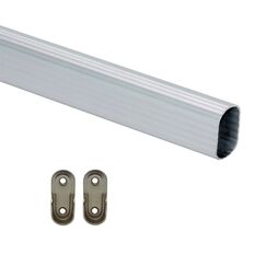 Kleiderstange f&uuml;r Schrank 50cm, Kleiderschrank Stange f&uuml;r Pax, Vielseitig Einsetzbares Kleiderstangen, Ovales Metall Schrankrohr in Verschiedenen Gr&ouml;&szlig;en