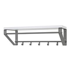 HAKU Wandgarderobe anthrazit, wei&szlig;, MDF, Metall - Ma&szlig;e: B 70 cm x H 23 cm x T 30 cm, Style: Modern