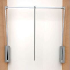 Servetto Originale ausklappbare Kleiderstange, Wandstange, grau, f&uuml;r den Schrank, 77&ndash;120 cm