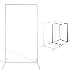 Natural Goods Berlin 1x Kleiderst&auml;nder Rechteck Design Garderobe freistehend, Metall, minimalistisch, stabil, DIY (Wei&szlig;, H 140cm x B 80cm)
