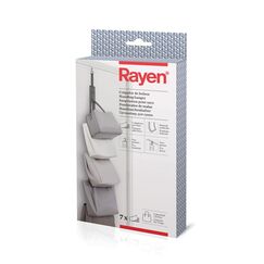 Rayen | Premium Handtaschenhalter | Platzsparend | F&uuml;r T&uuml;ren und Schr&auml;nke | 7 Aufh&auml;nger mit Klettverschluss | Strapazierf&auml;higes Material | Inklusive B&uuml;gel und Aufh&auml;nger | Ma&szlig;e: 95x7.5 cm