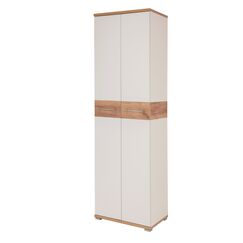 Germania 3774-513 Garderobenschrank GW-Topix in Wei&szlig;/Navarra-Eiche-Nachbildung, 59 x 199 x 40 cm (BxHxT)
