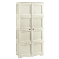 Tontarelli 8085555210 Omnimodus Schrank, 2 Vollblatt-T&uuml;ren, 1 Seite mit 4 F&auml;chern, 1 Seite mit Besenhalter