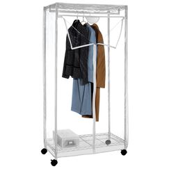 Whitmor 6071-1947 Supreme Kleiderschrank, 91,44 cm, Wei&szlig; und transparent