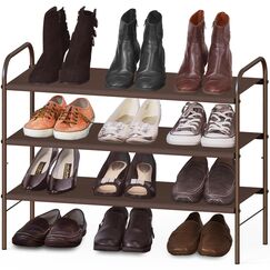 Simple Houseware 3-stufiger Schuhregal-Aufbewahrungsorganisator, Bronze