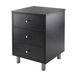 Winsome Daniel Akzenttisch, 39 cm B x 41 cm T x 55 cm H, Schwarz