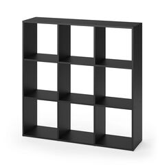 Vicco Raumteiler Nove, Schwarz, 104 x 108 cm, zur flexiblen Raumaufteilung und Aufbewahrung nutzbar