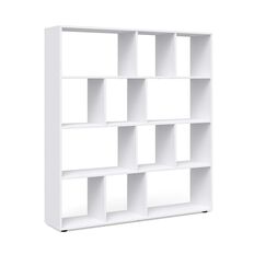 Vicco Raumteiler Pilar, Wei&szlig;, 131.6 x 143 cm, zur flexiblen Raumaufteilung und Aufbewahrung von B&uuml;chern