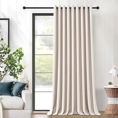 MRTREES Thermovorhang Gardine Blickdicht mit &Ouml;sen, Raumteiler Vorhang 240 cm Lang 200 cm Breit, 1 St&uuml;ck, Verdunklungsvorh&auml;nge Beige K&auml;lteschutz f&uuml;r T&uuml;r Wohnzimmer Kinderzimmer