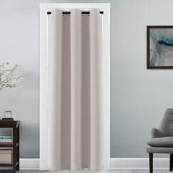 T&uuml;rvorhang Verdunkelung Schrankt&uuml;r Vorhang Raumteiler Fenster Behandlung Vorhang f&uuml;r Schlafzimmer W&auml;rmeisolierter Sichtschutz Vorhang Schalldicht &Ouml;sen T&uuml;rvorhang 106,7 x 203,2 cm 1 Panel Stein